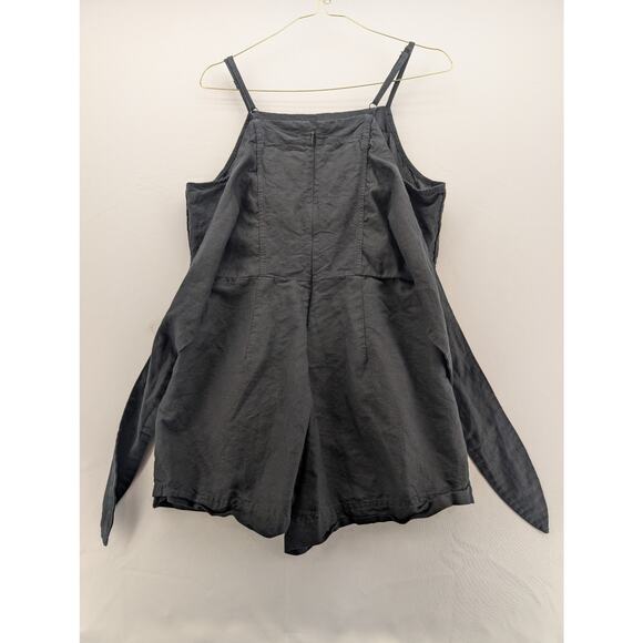 NWOT Madewell Tie-Waist Romper in True Black size 4 - Picture 6 of 9